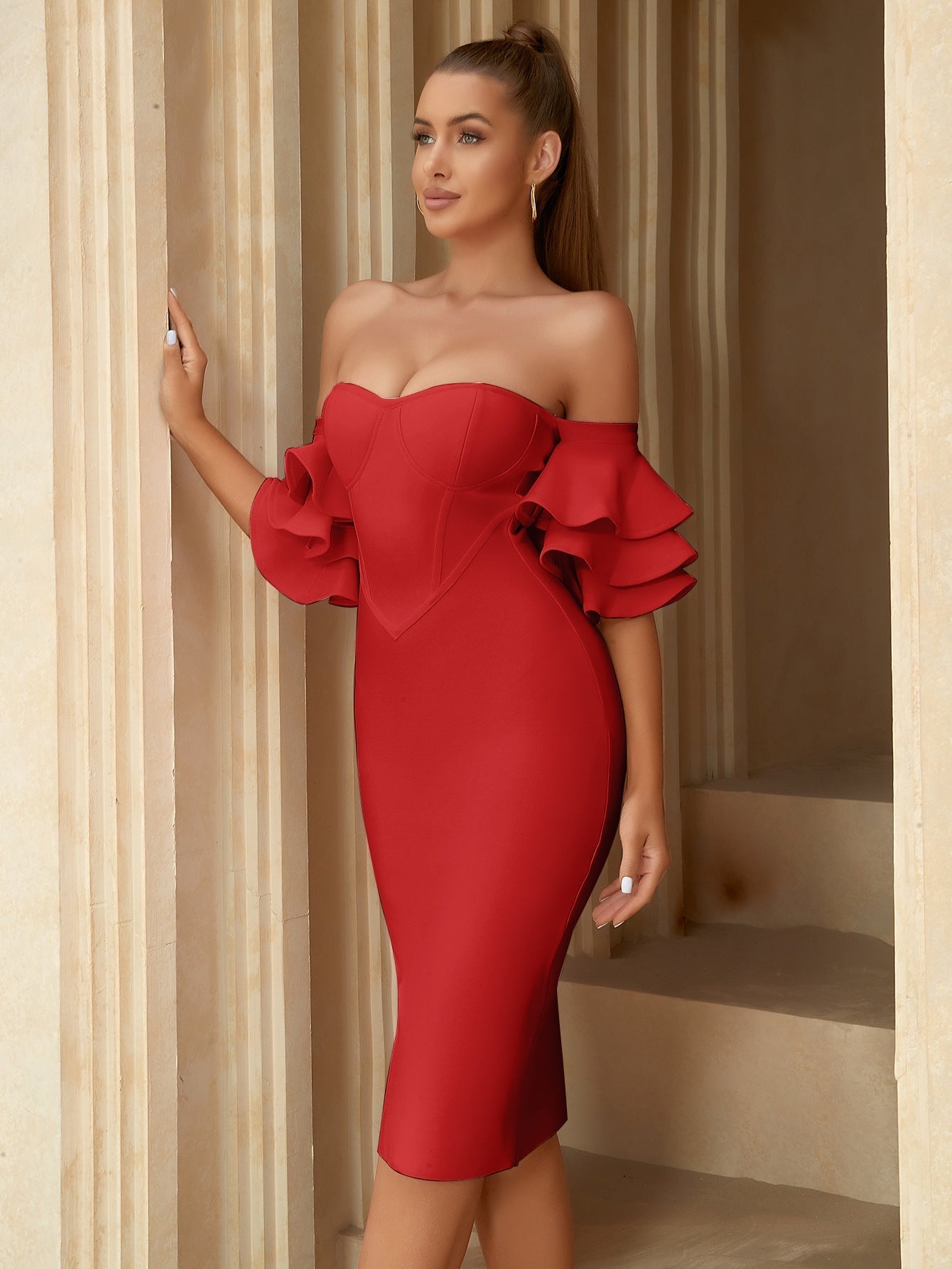 Bandage Dress Elegant Party Annual Party Party Evening Dress Bridesmaid Dress - Fashionpara