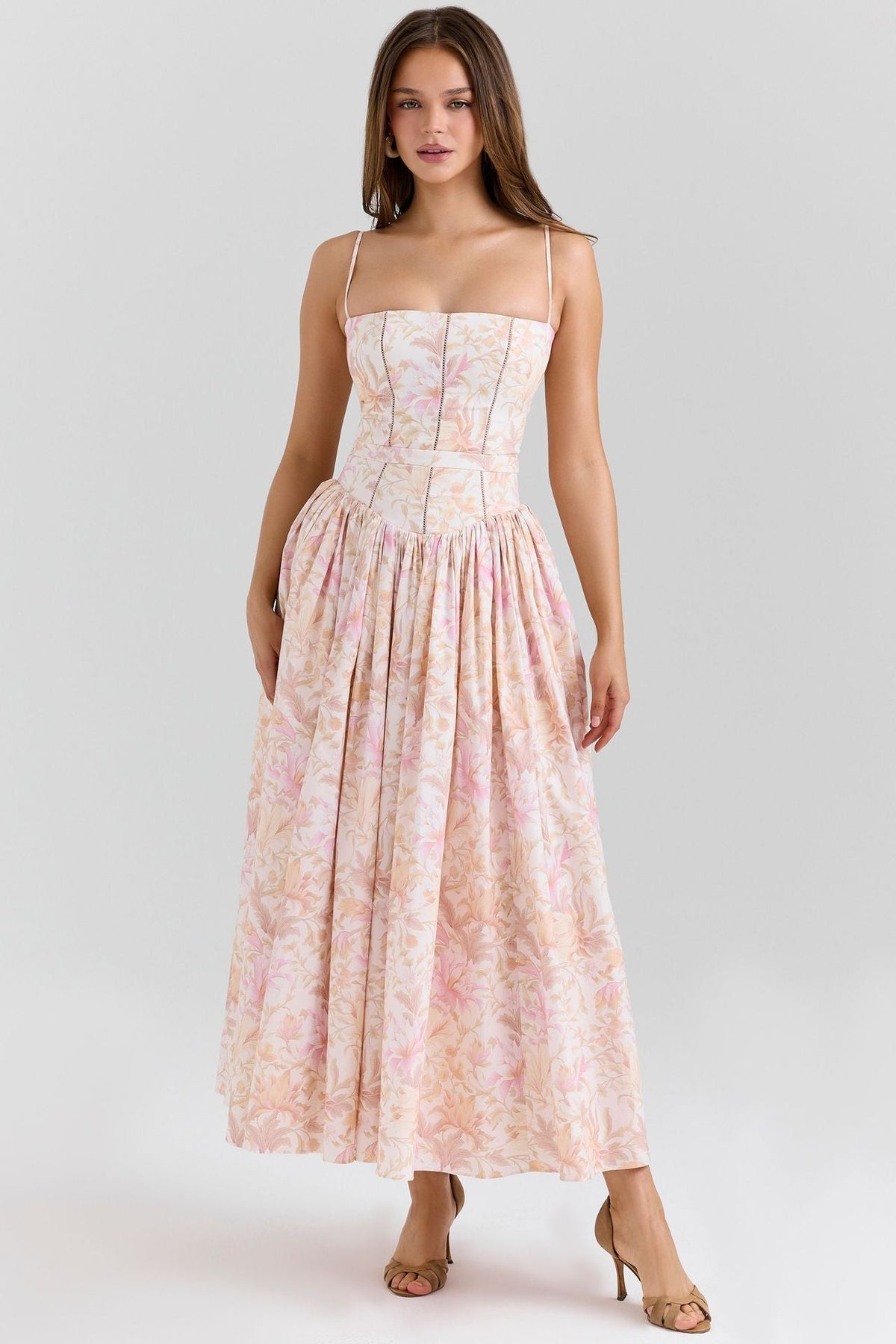 Ditsy Floral Slim Fit Slip Dress