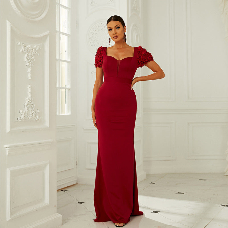 High Waist Short Sleeve Office Tight Midi Dress