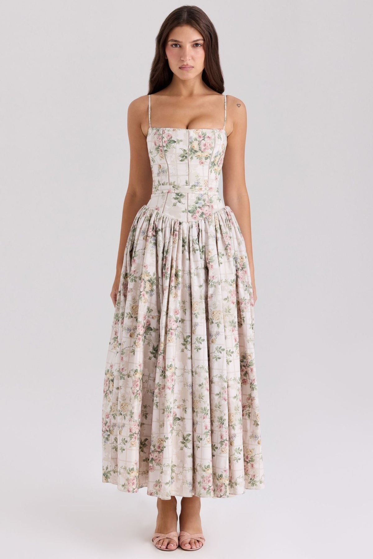 Ditsy Floral Slim Fit Slip Dress