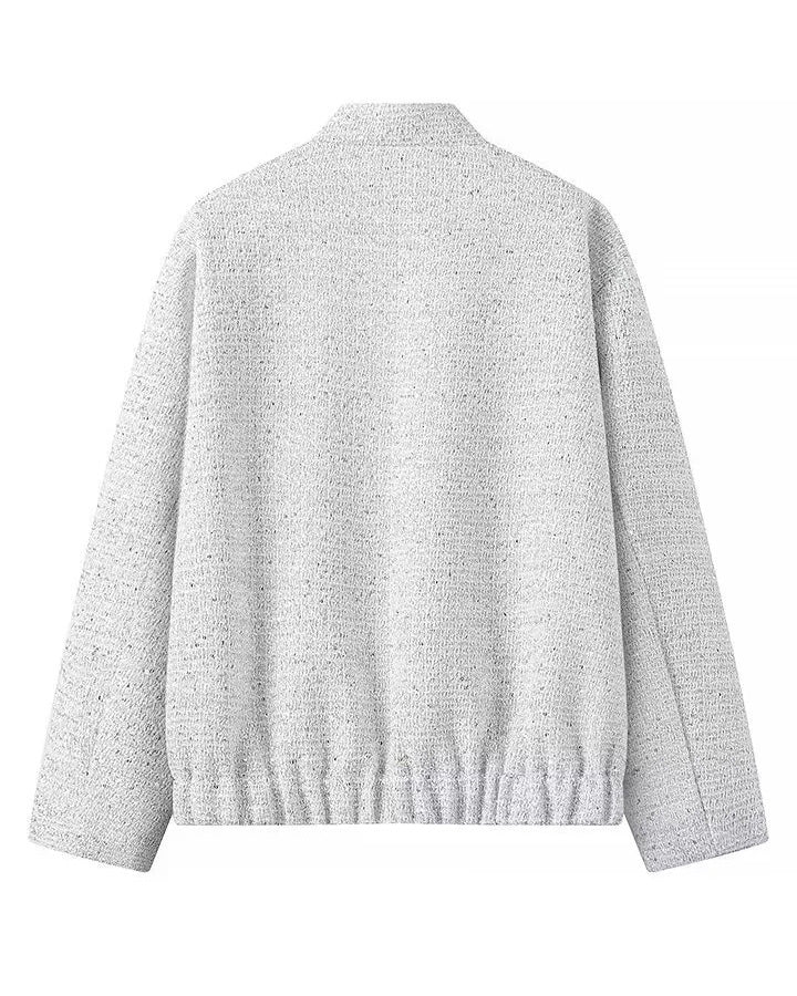 Aspen Gold Sequined Stand-Up Collar Coat for Chic Style