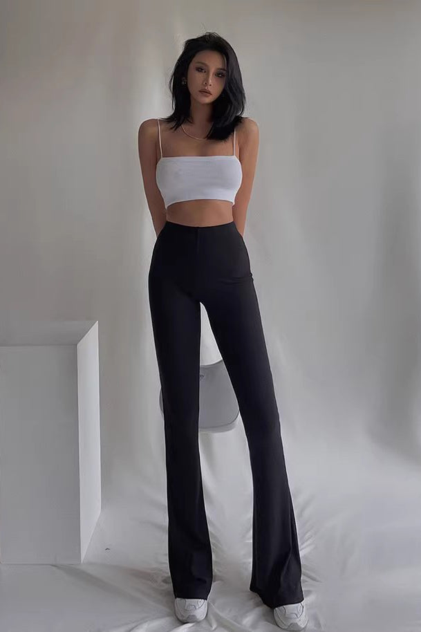 Nature High Waist Flared Hem Pants