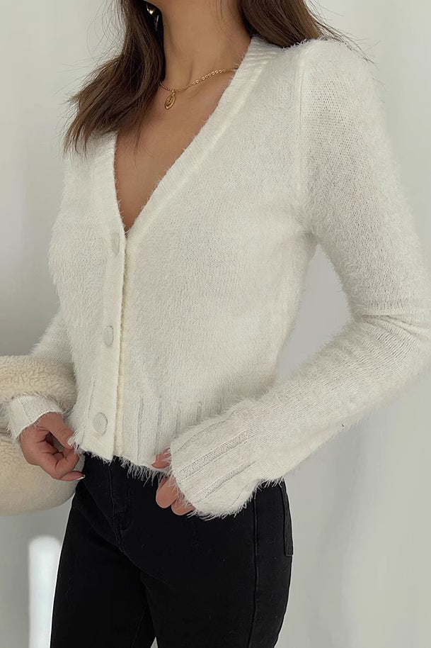 Orro Shop Long Sleeve V-Neck Wrap Sweater for Elegance