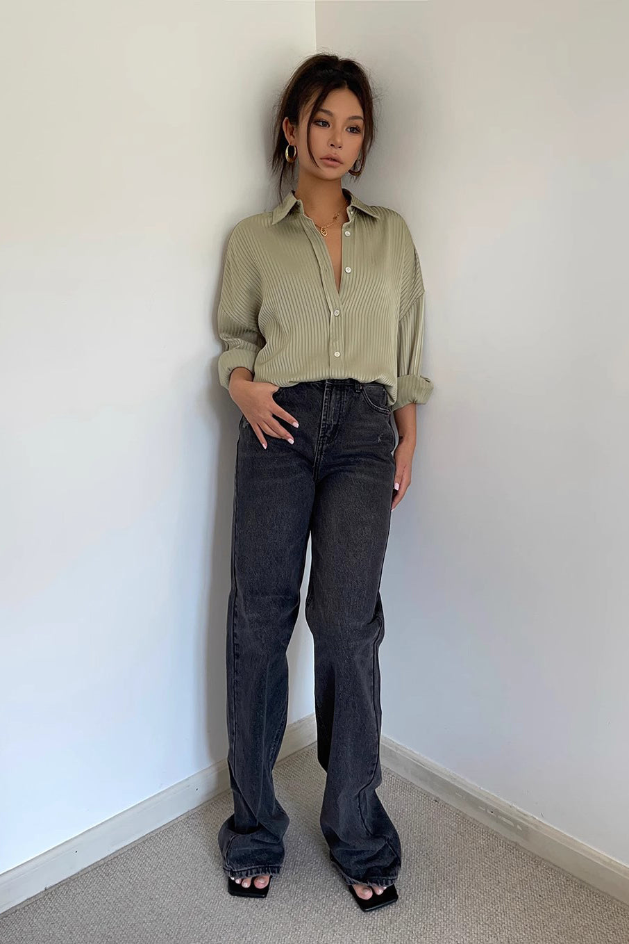 High Waist Buckle Detail