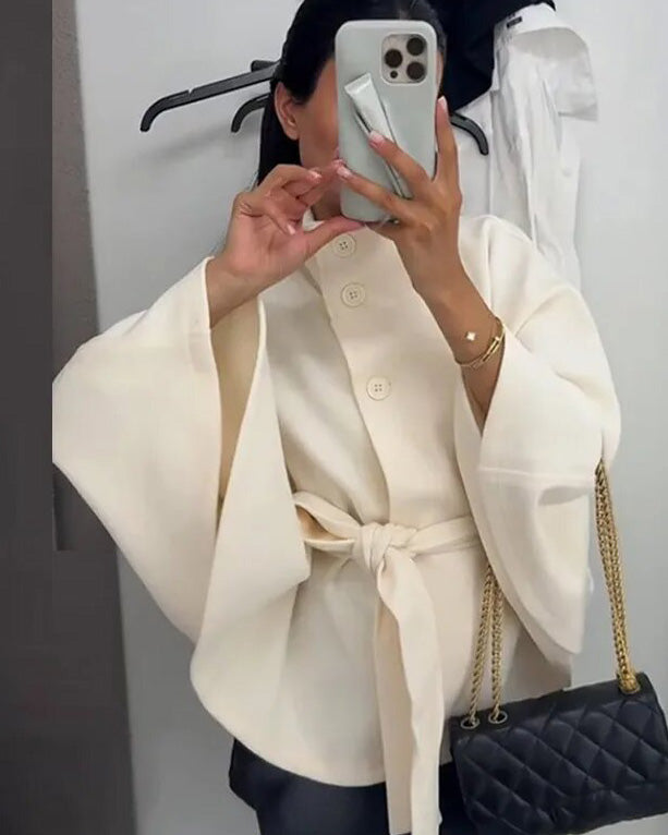 ShoptheCIC Highland Moor Woolen Belted Coat for Elegance