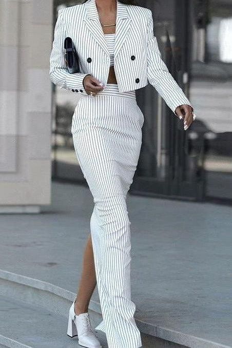 Tube Skirt Two-Piece Dress Suit