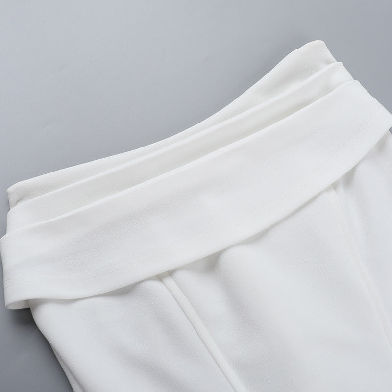 Fring Tube Dress - White