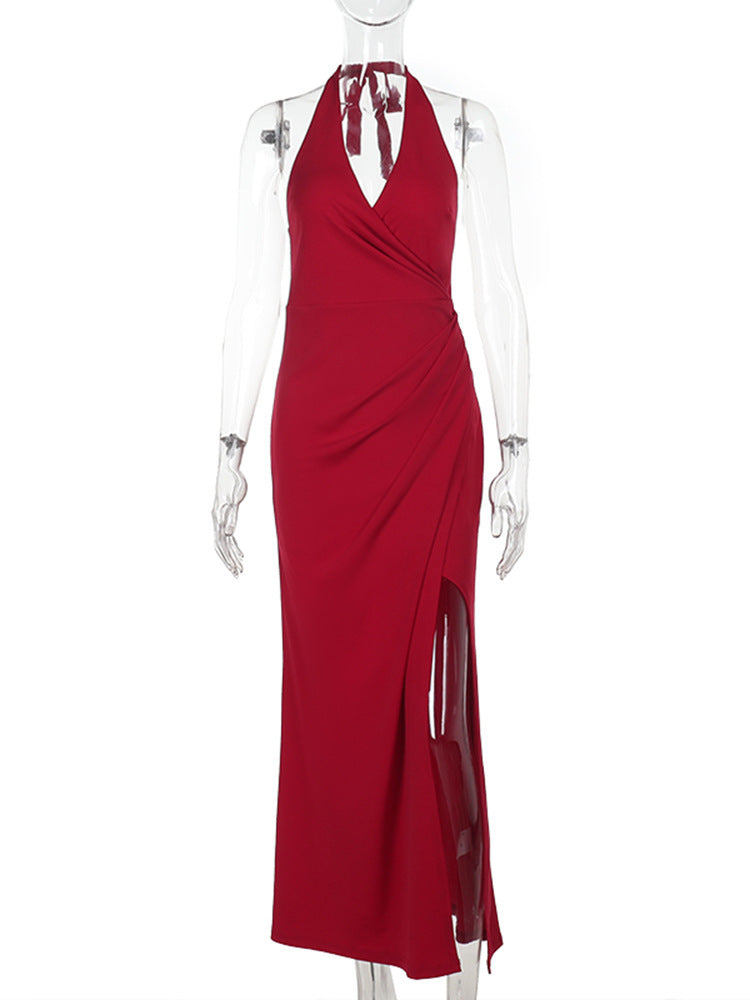 Ritter Slit Dress - Red