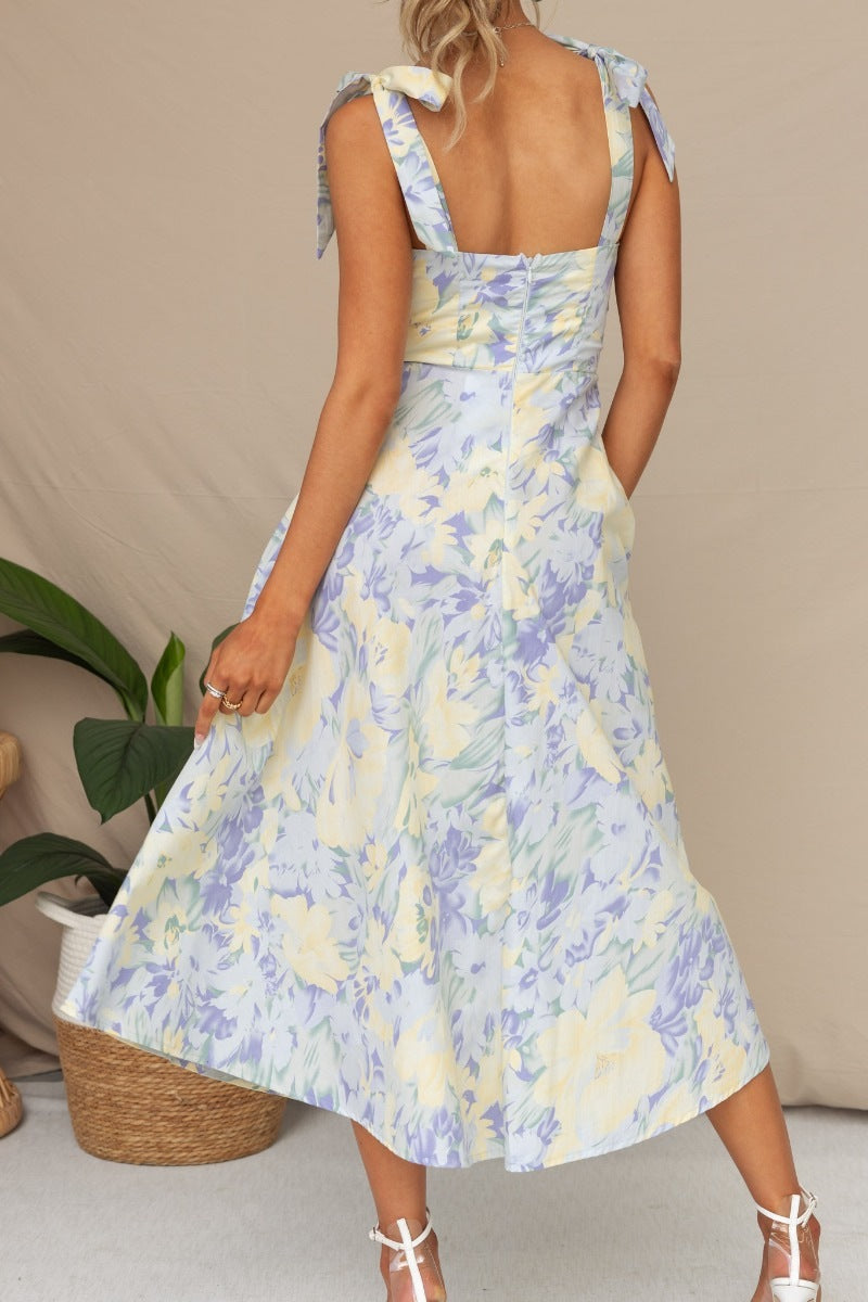 Floral Sweetheart Tie-Strap Fit & Flare Sundress 4