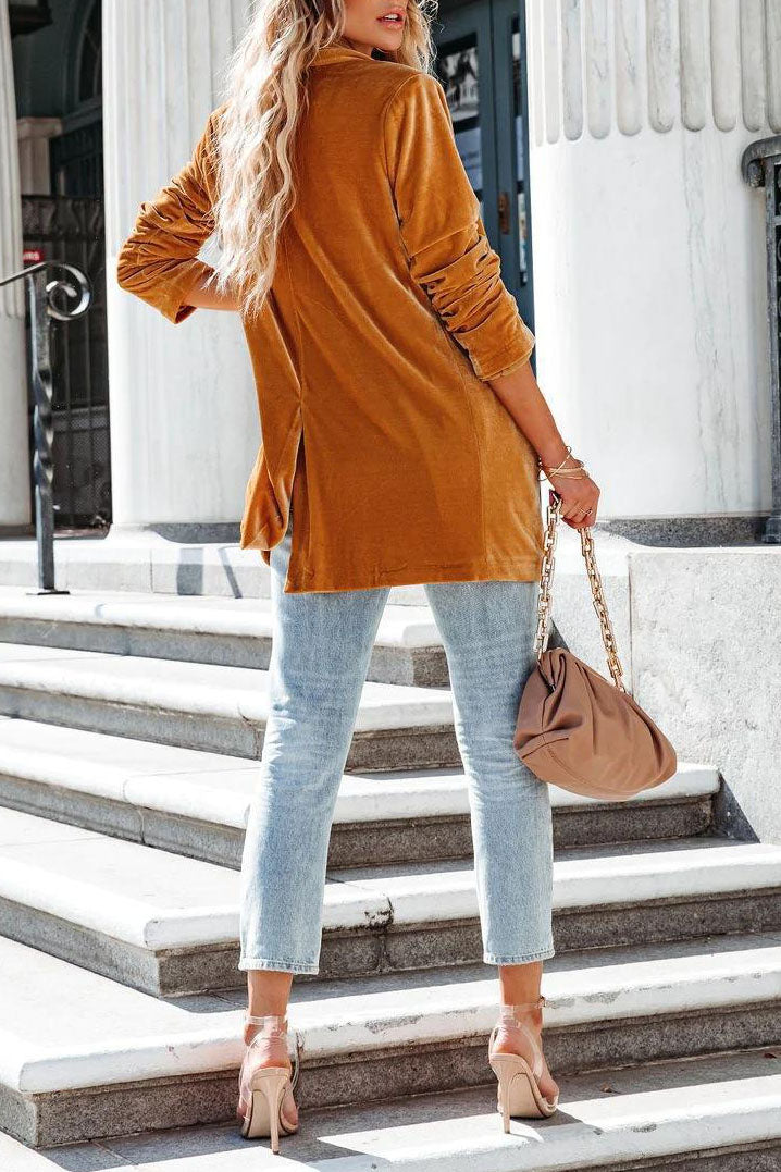 ShoptheCIC Luxe Velvet Cardigan Coat for Effortless Style