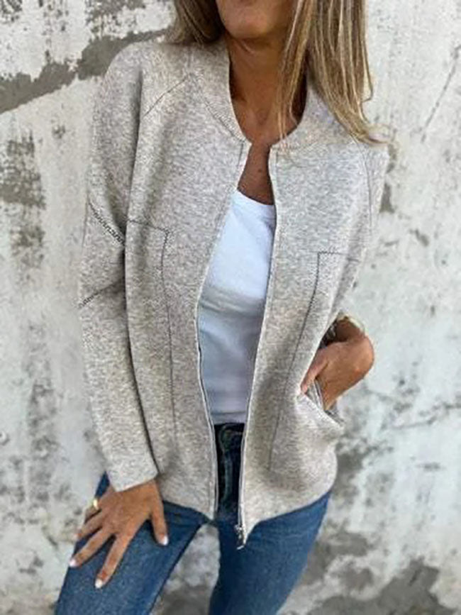 Tailored Slim Woolen Cropped Jacket for Effortless Style