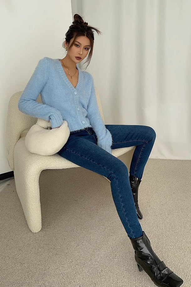 Orro Shop Long Sleeve V-Neck Wrap Sweater for Elegance