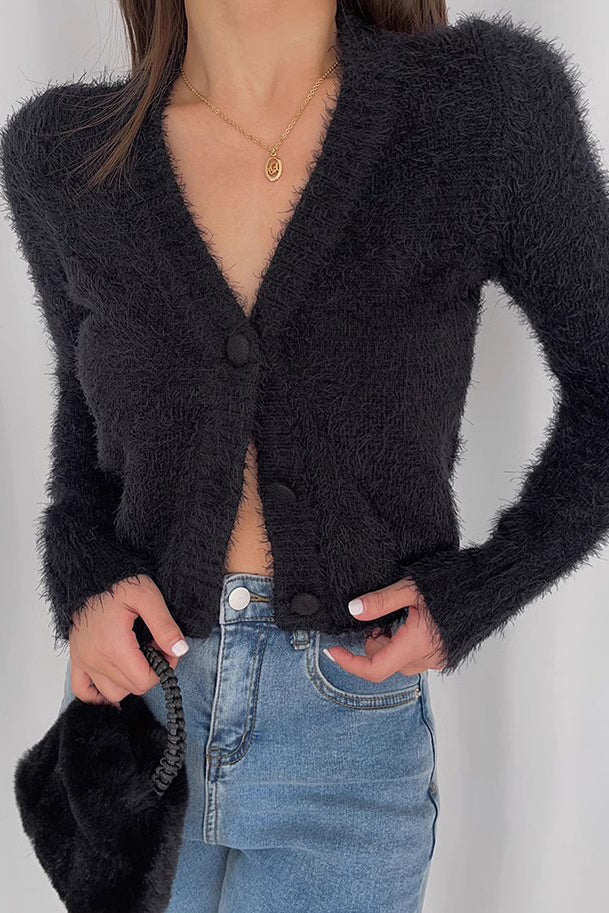 Orro Shop Long Sleeve V-Neck Wrap Sweater for Elegance