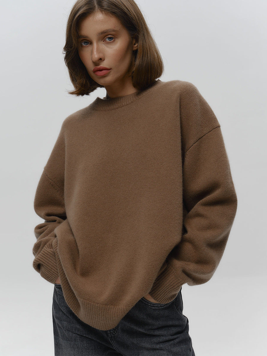 ShoptheCIC Classic Solid Color Knitted Pullover Sweater