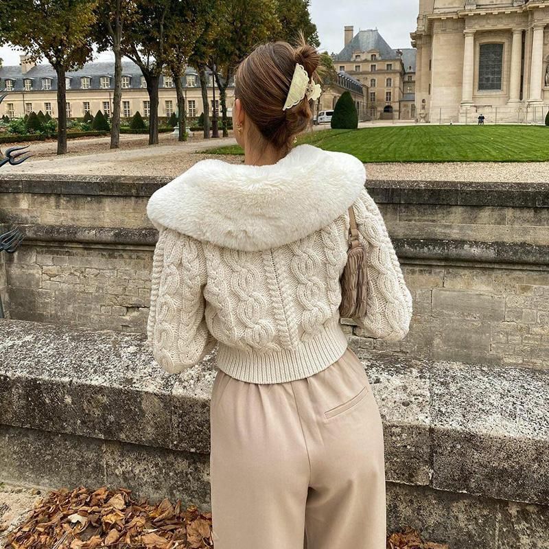 Hannie Faux Fur Knitted Cardigan 6