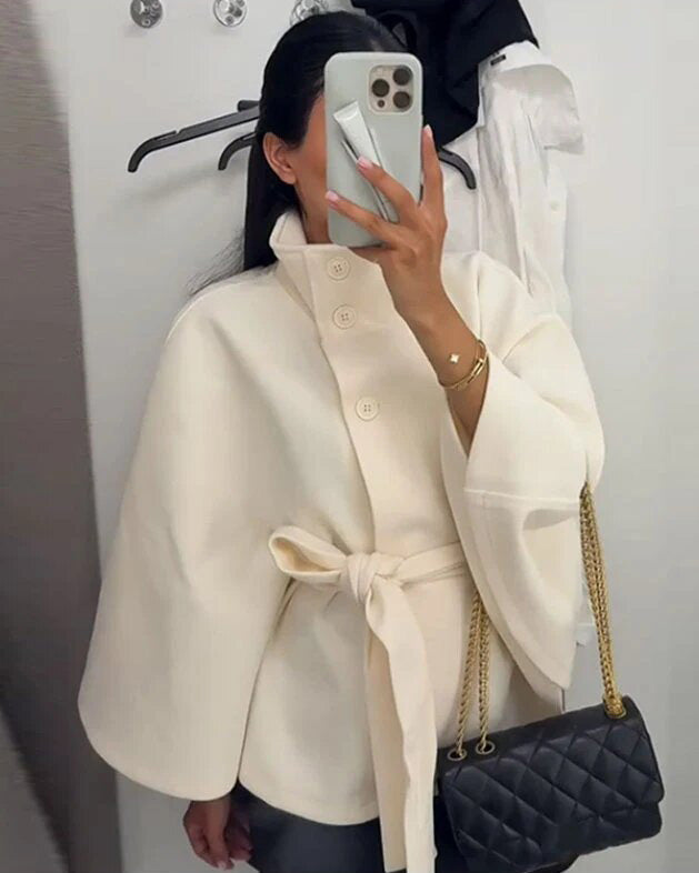 ShoptheCIC Highland Moor Woolen Belted Coat for Elegance