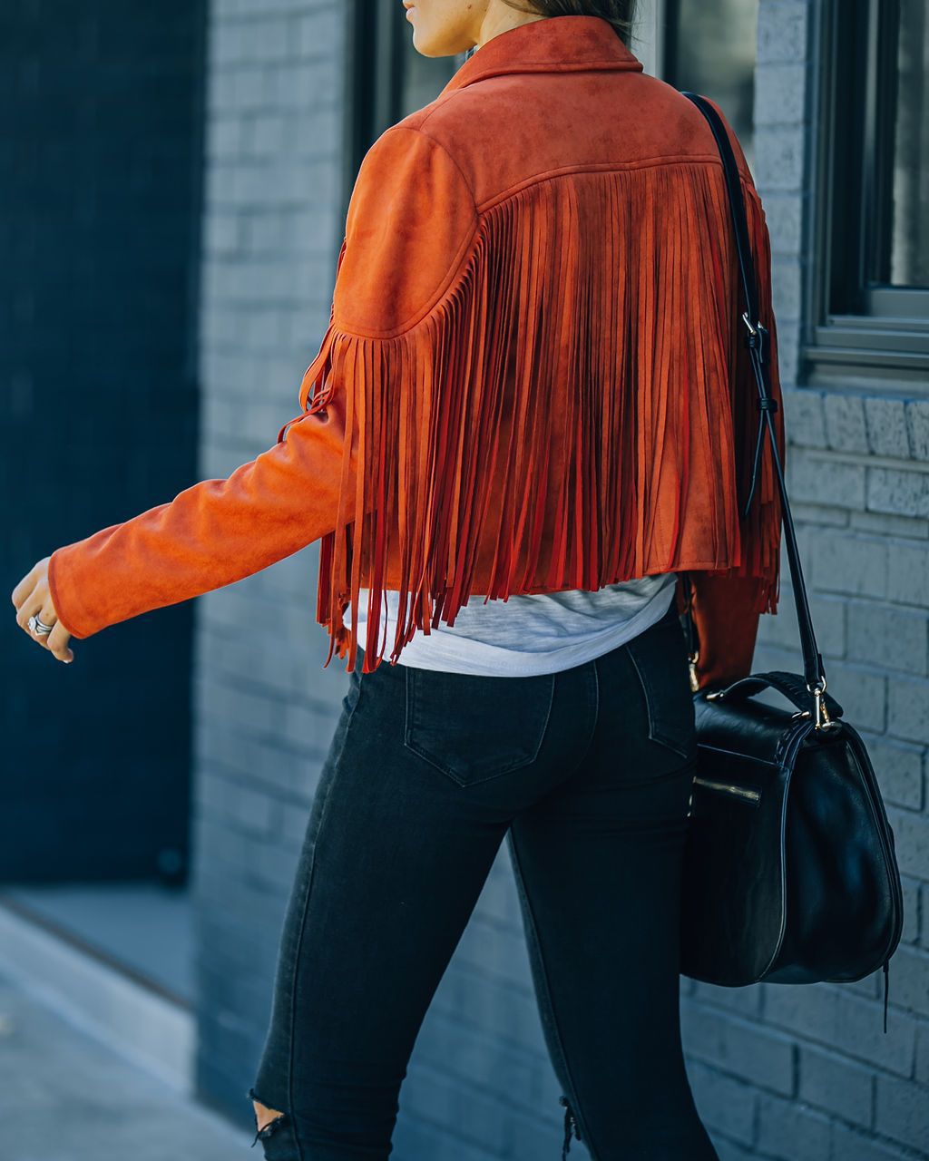 Fringe Cropped Vintage Long Sleeve Jacket for Stylish Layers