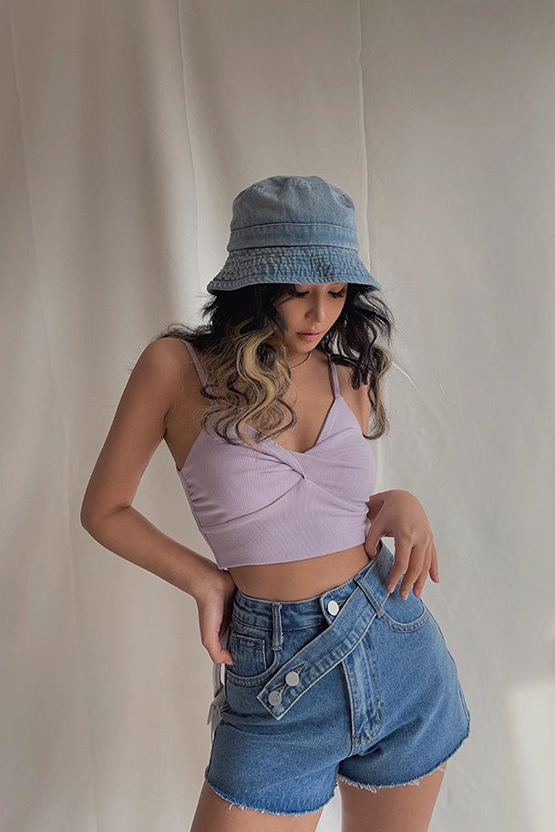 Sleeveless Ribbed Tank Tops Fitted Crisscross Shirt