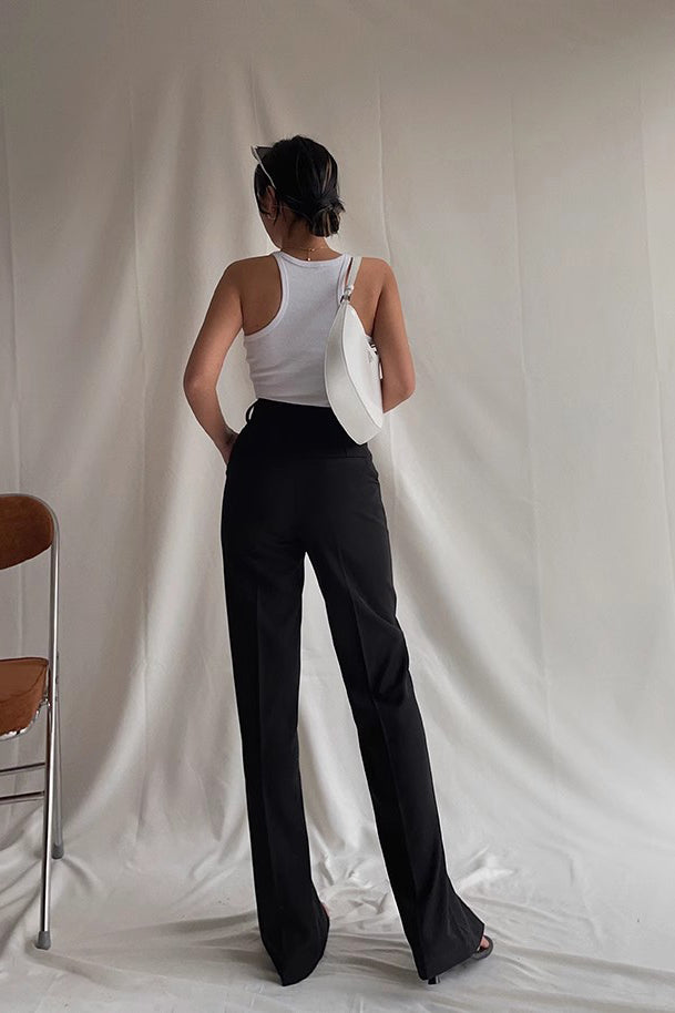 Nature High Waist Split Hem Pants