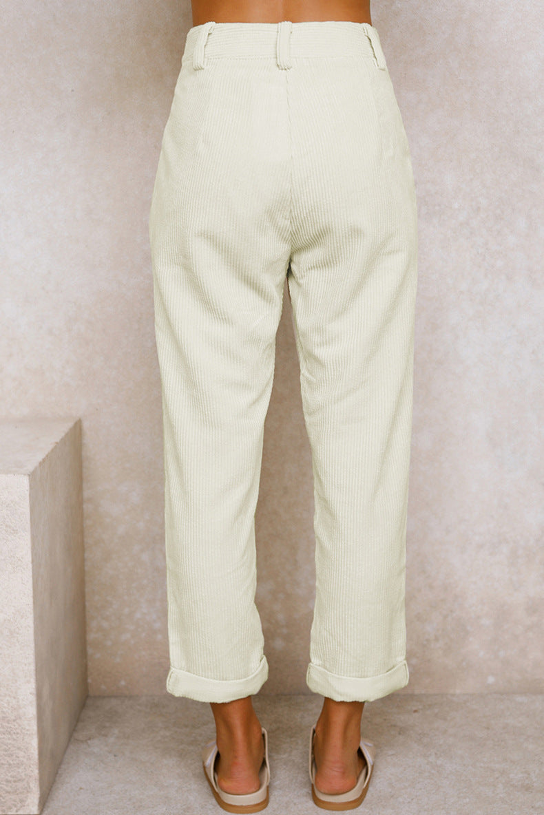 Just Relax High Waist Corduroy Pants