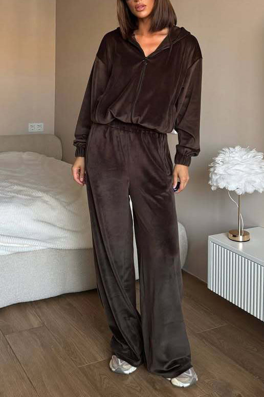 ShoptheCIC Cozy Cookie Dough Hooded Coat and Pants Set