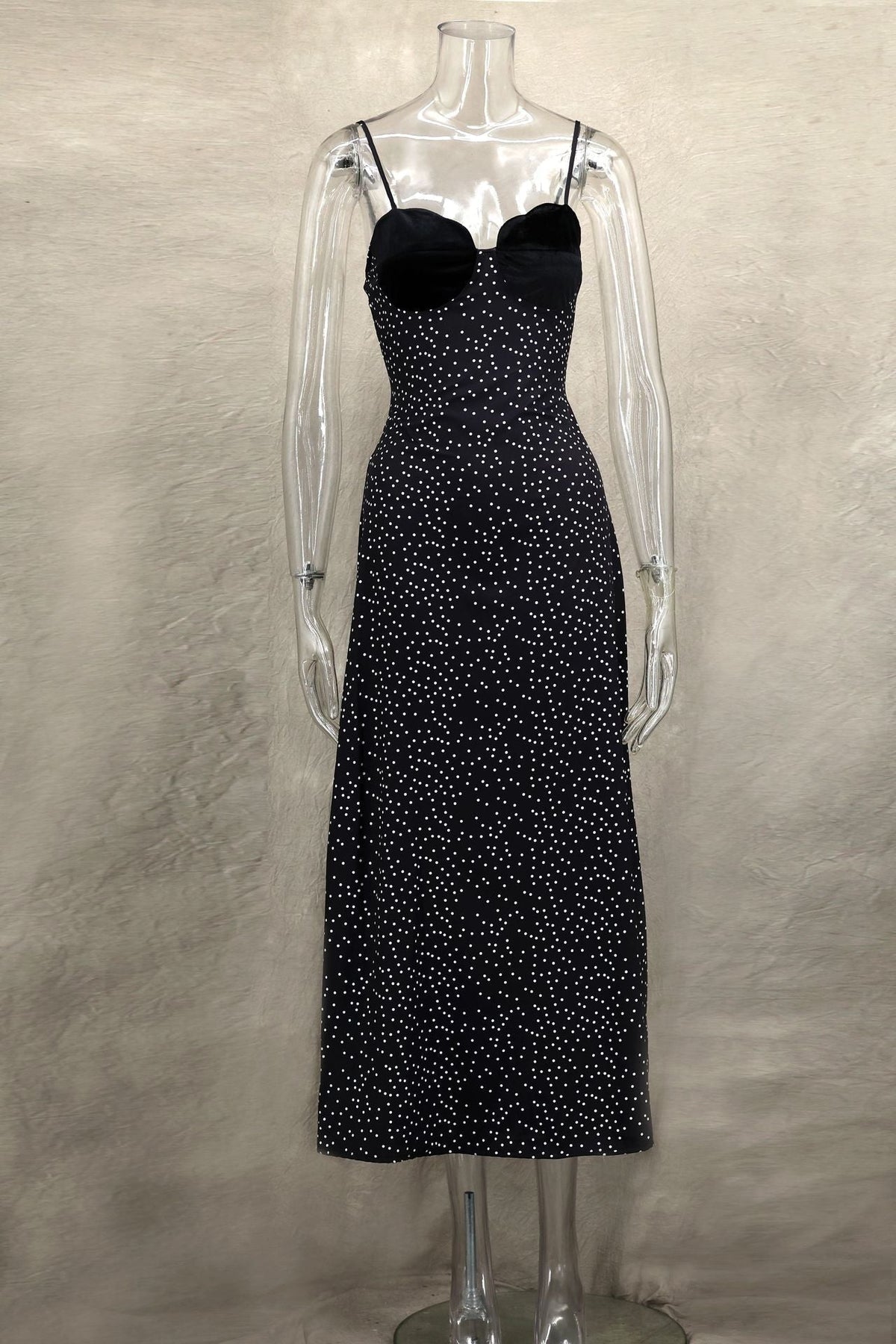Speckled Print Sweetheart Bustier Bodycon Midi Dress 7