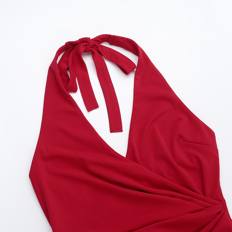 Ritter Slit Dress - Red