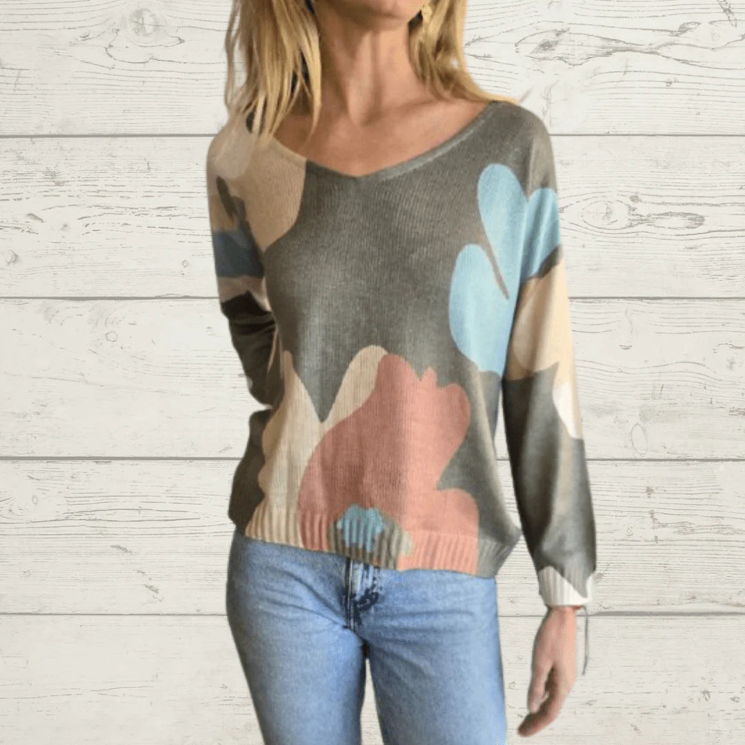 Chic Round Neck Cropped Pullover Sweater for Effortless Style