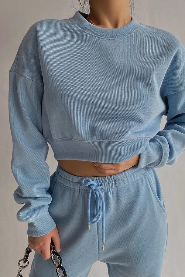 Solid Cut Out Knit Sweater for Stylish Workouts