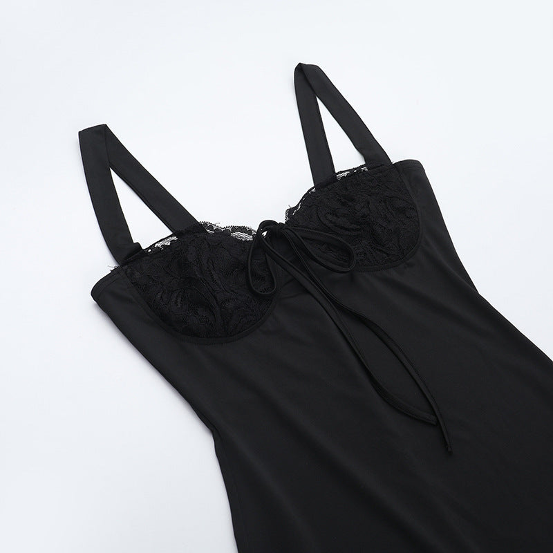 Irish Slit Dress - Black