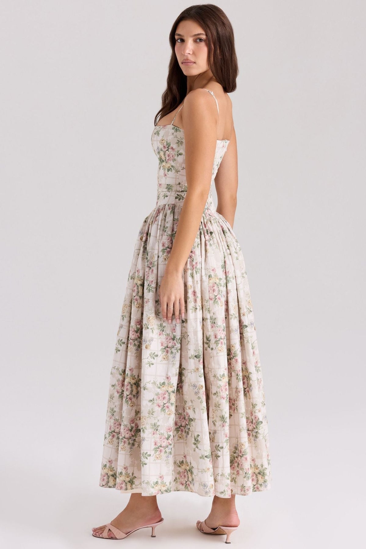 Ditsy Floral Slim Fit Slip Dress