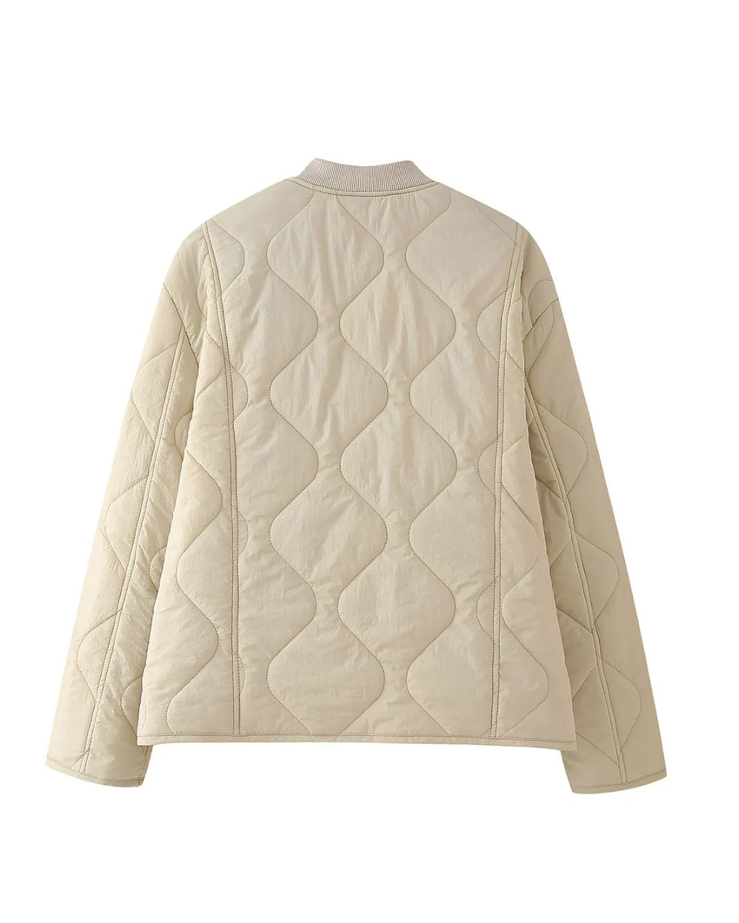 Quilted Padded Jacket with Chic Leopard Lining Design