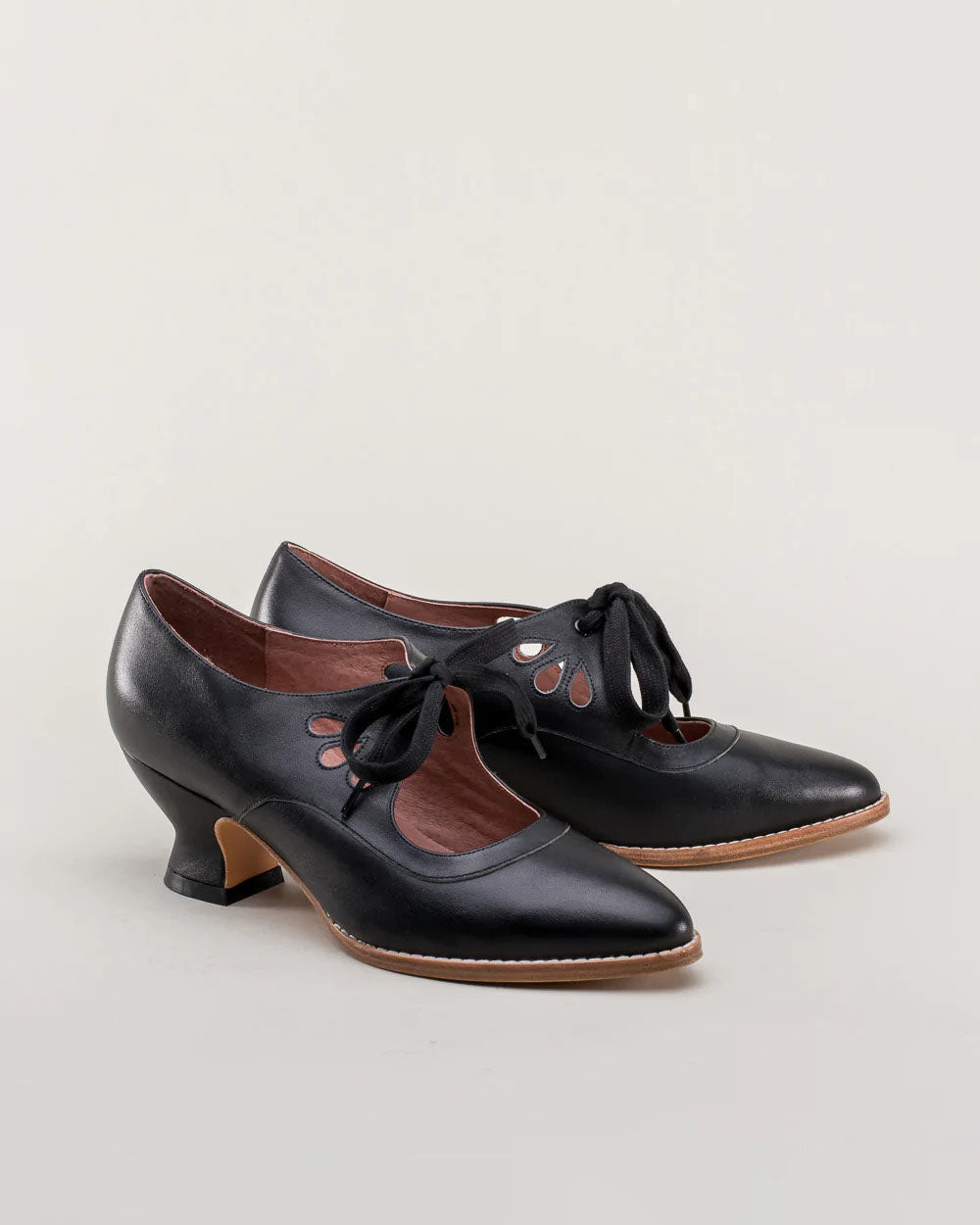 Mary Jane Hollow High Heel Lace-Up Sandals