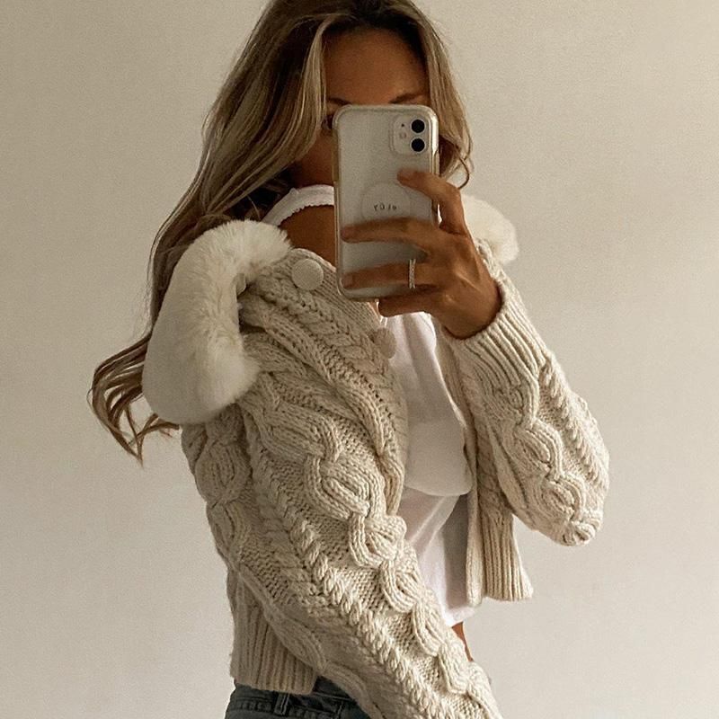 Hannie Faux Fur Knitted Cardigan 4