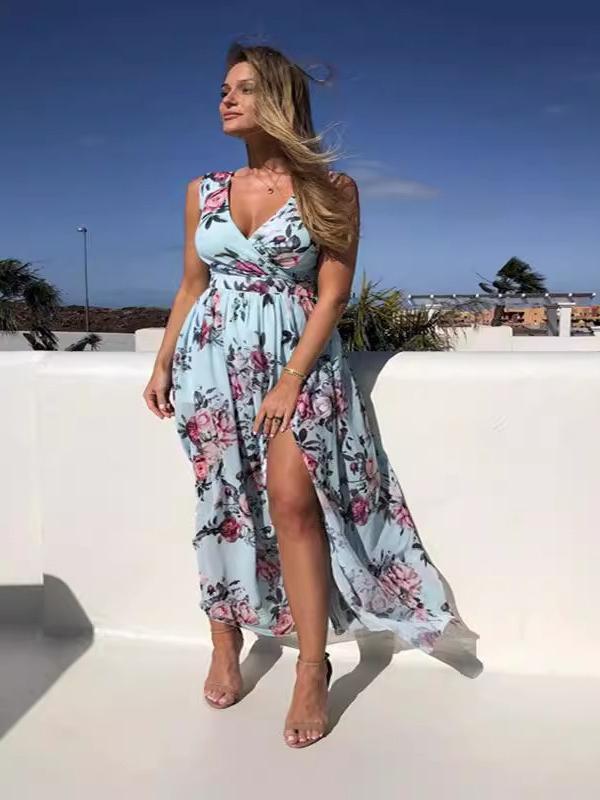 Dong Chiffon Floral Print Casual Dress