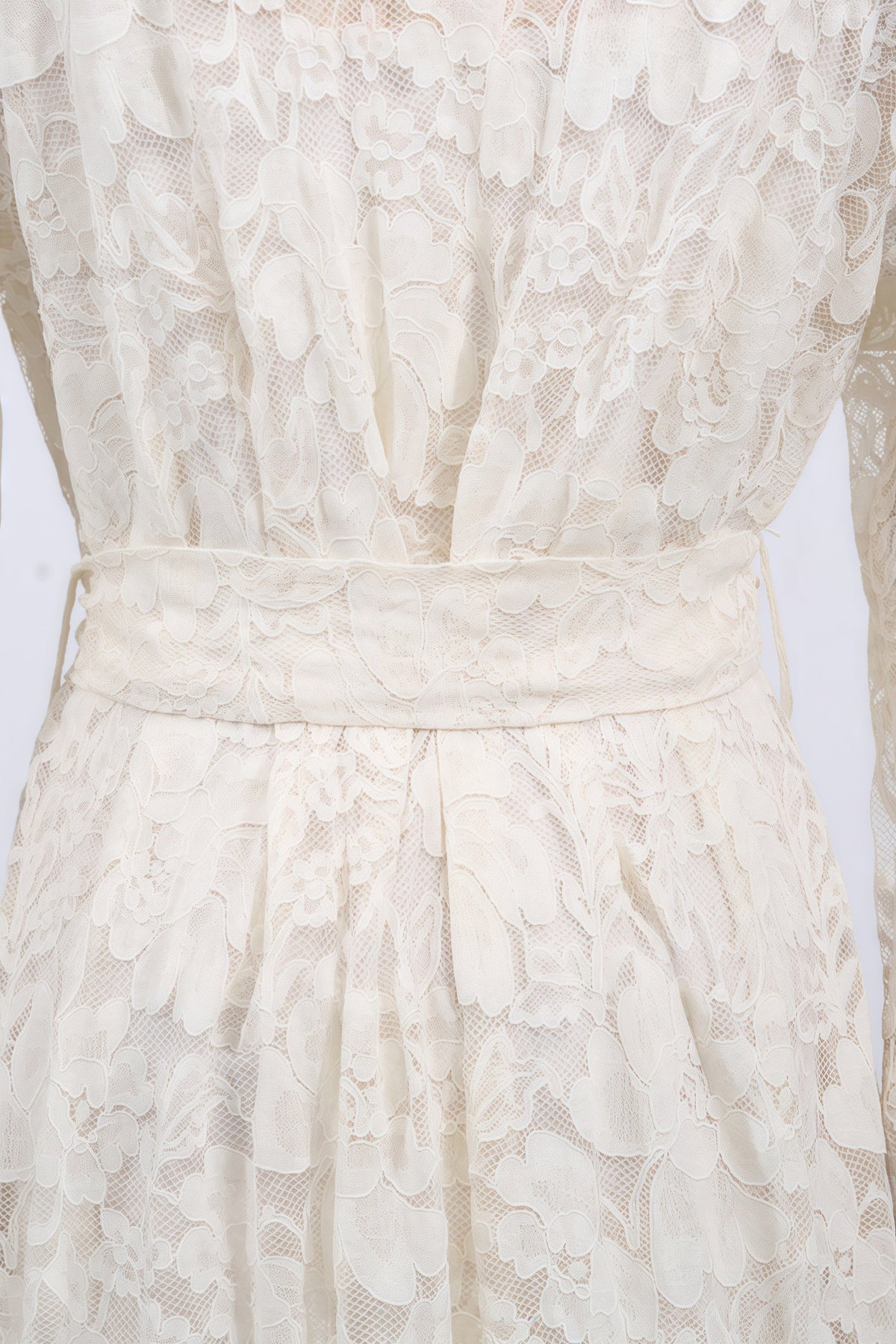 Melis Pleated Corded Lace Midi Dress - View 6