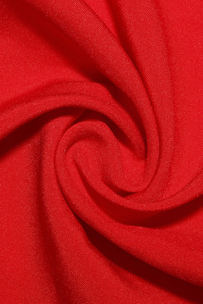 Glamorous Solid Sweetheart Summer Chiffon Mini Sundress - Red