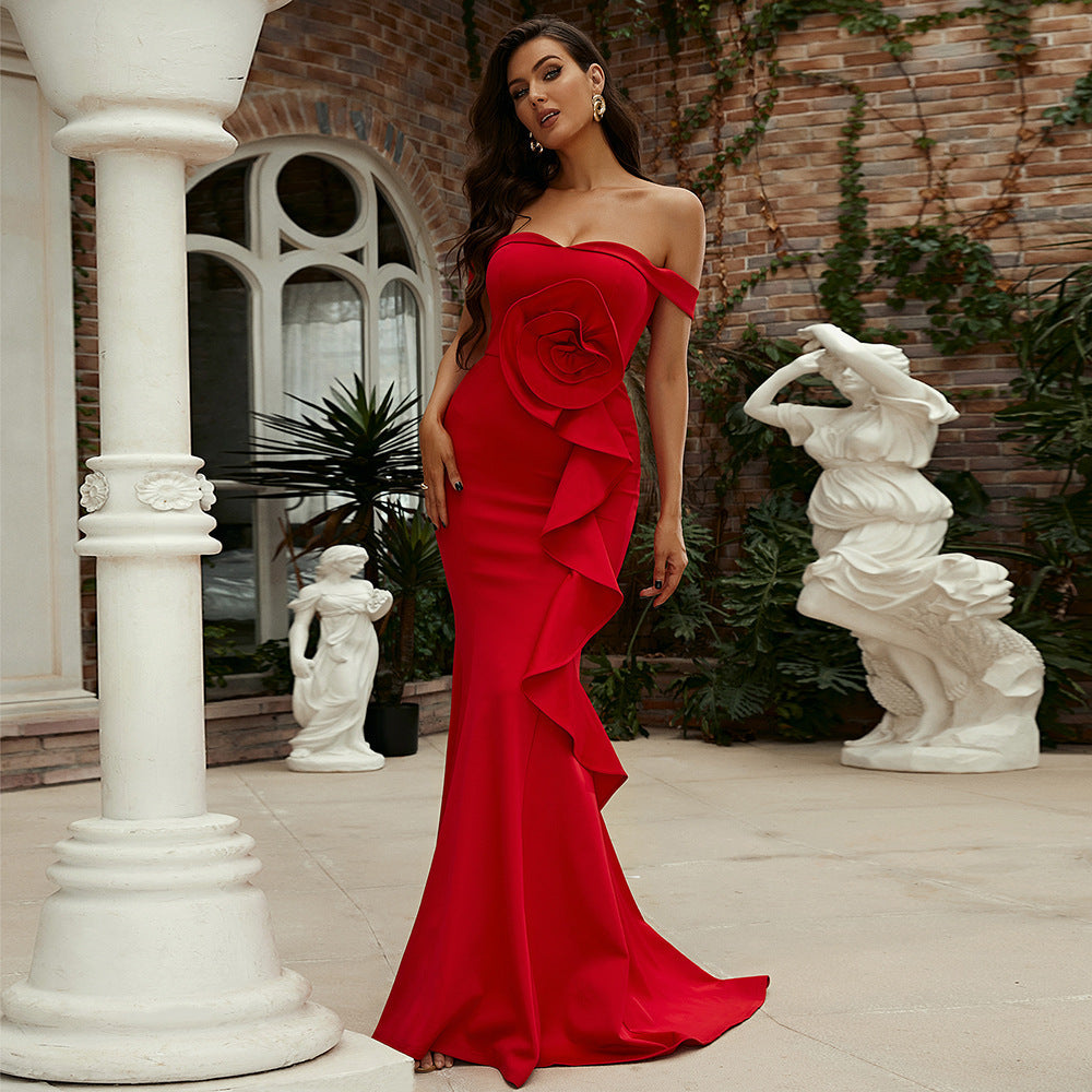 Sleeveless Slim Fit Long Evening Gown Dress - Fashionpara