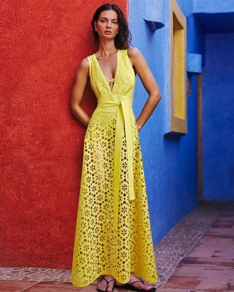 Blissstate Wrap Skirt - Yellow