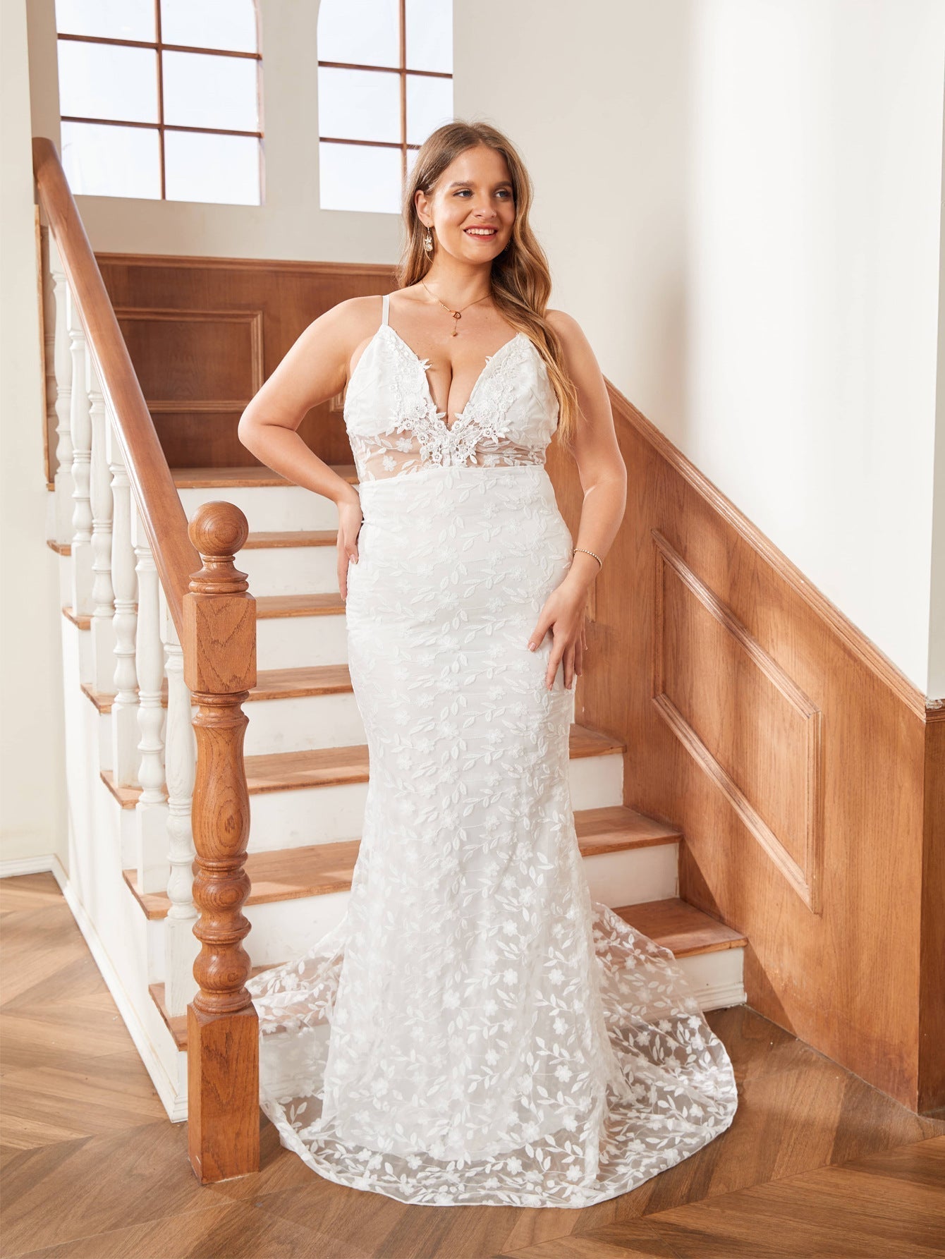 V Neck Strap Formal Dress - Fashionpara