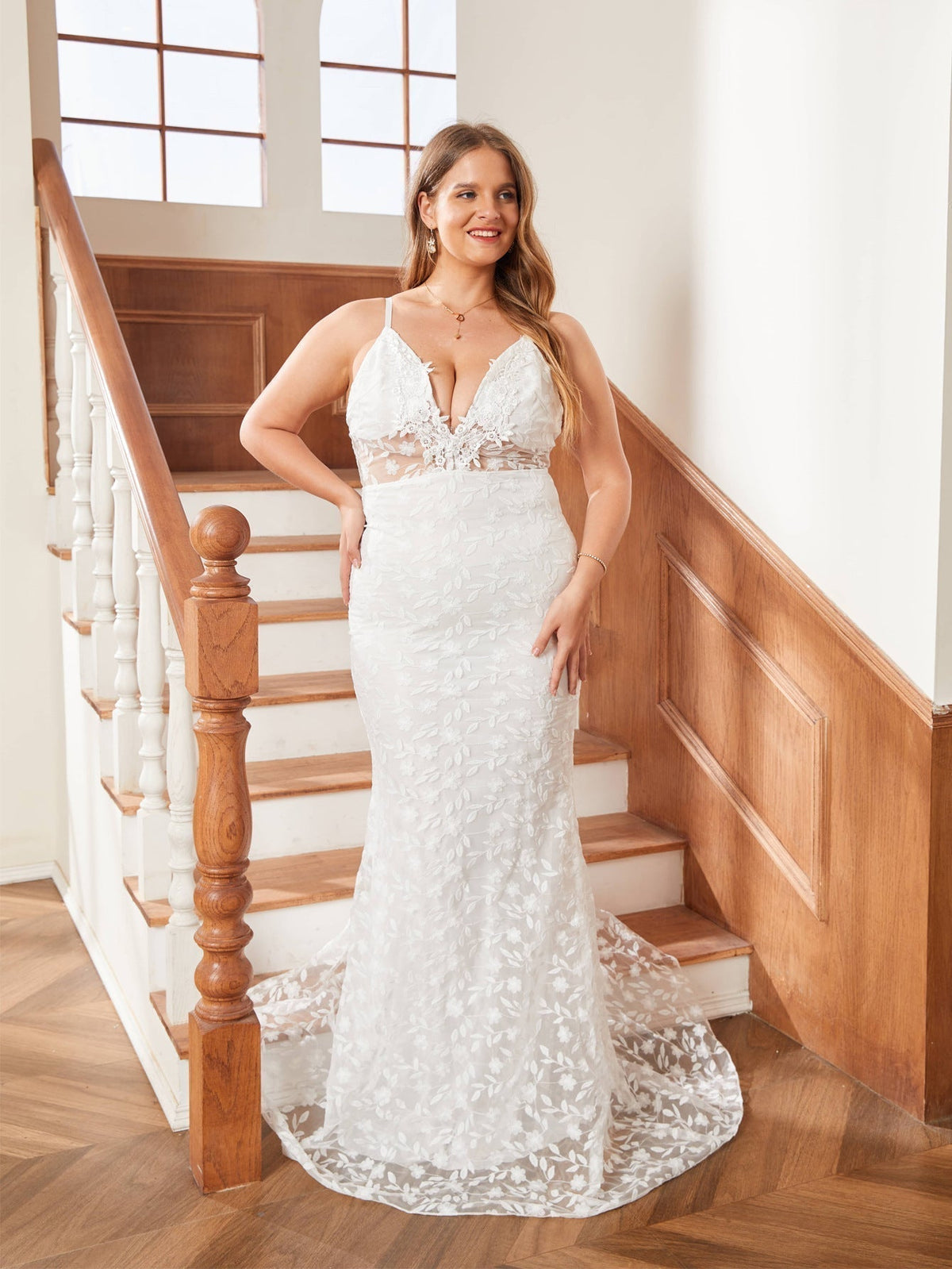V-Neck Spaghetti Strap Sleeveless Formal Dress