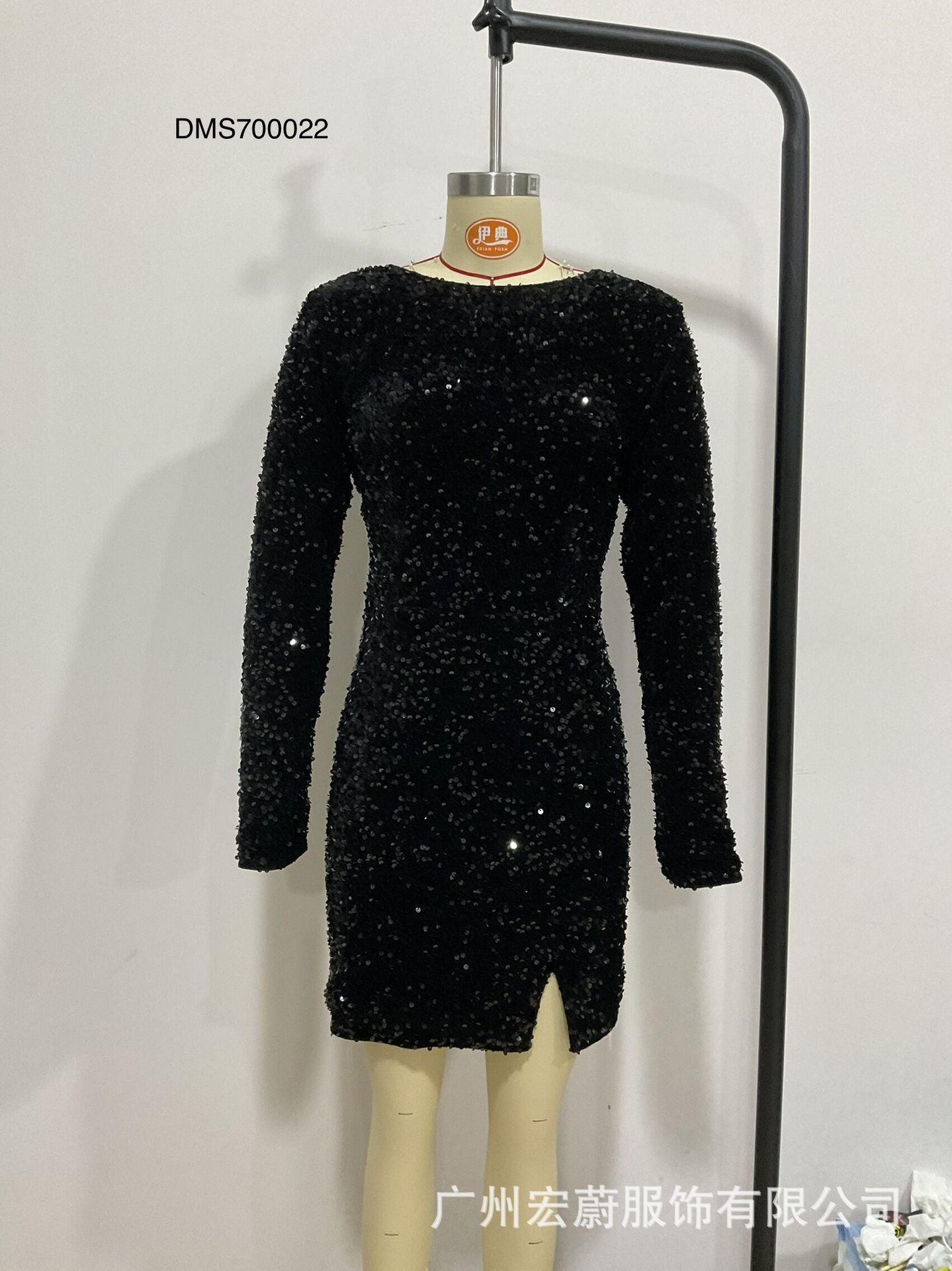 Cami Sleeveless Sequin Embroidered Backless Party Dress