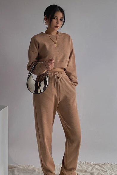 Solid Cut Out Knit Sweater for Stylish Workouts