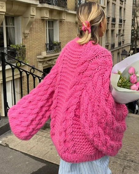 Golden Rhine Knitted Bell Sleeve Sweater in Soft Cozy Style