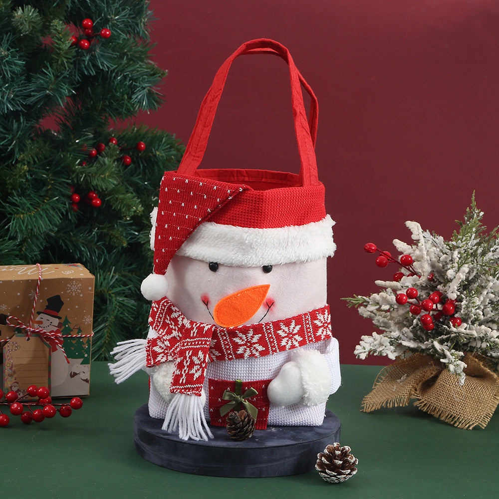 Fleece Drawstring Apple Gift Handheld Bag