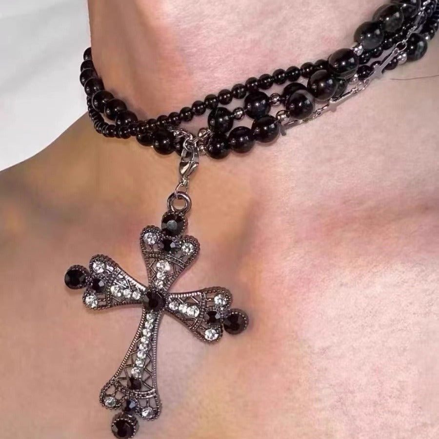 Dark Original Heavy Cross Gothic Necklace