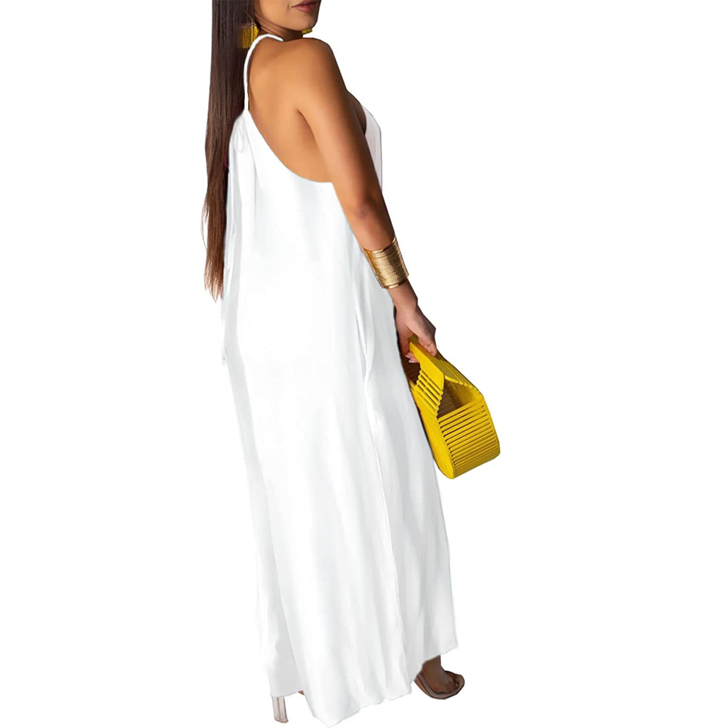 Orion Cotton Pocketed Ruffle Tiered Midi Dress - Fashionpara