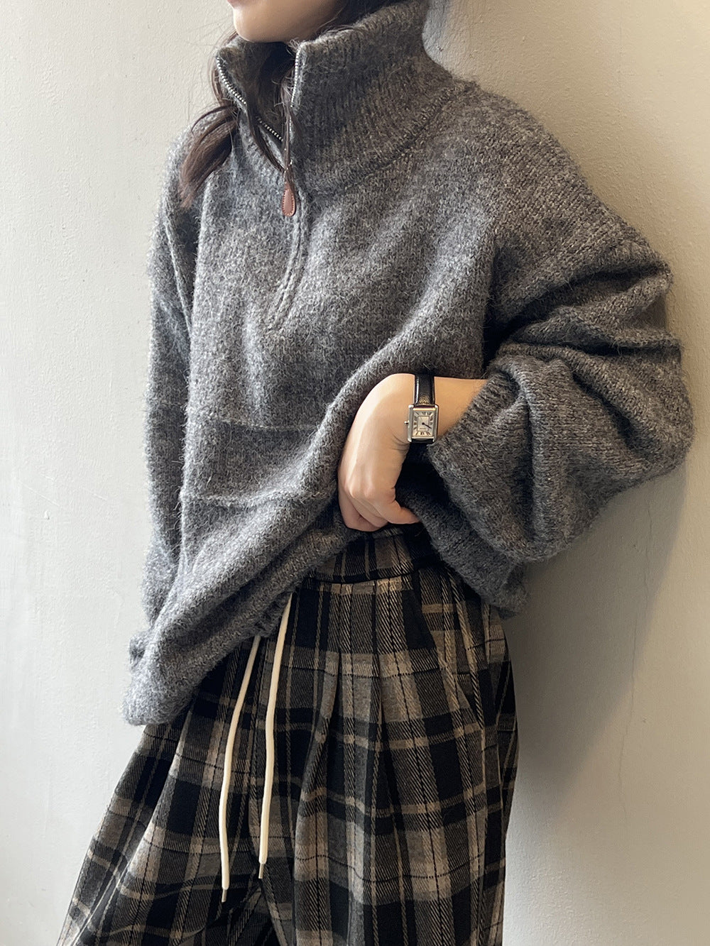 Soft Touch Half-Zip Turtleneck Sweater for Effortless Style