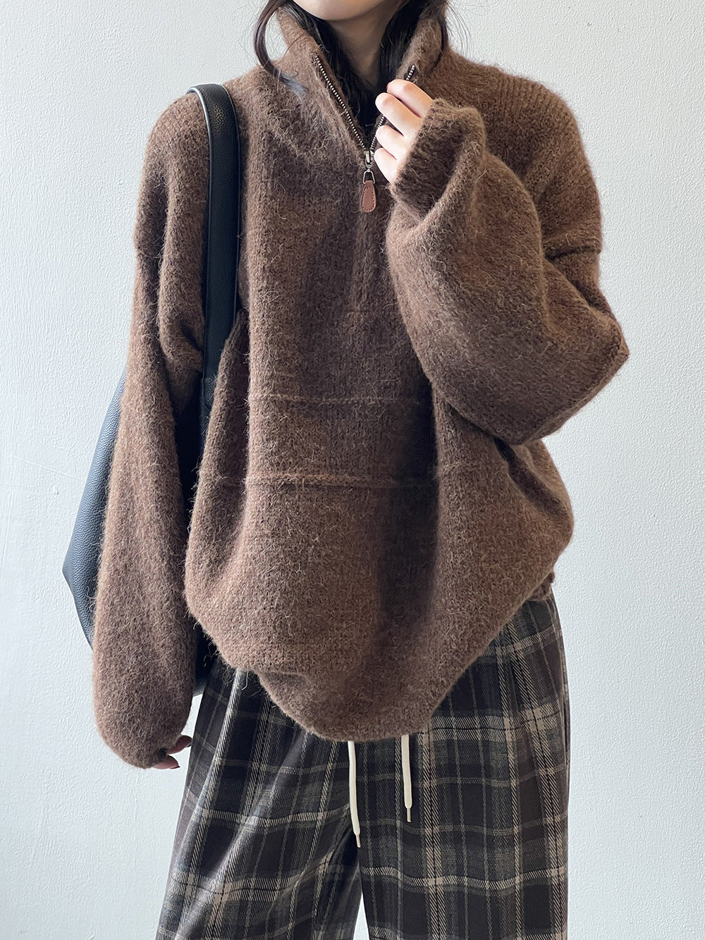 Soft Touch Half-Zip Turtleneck Sweater for Effortless Style