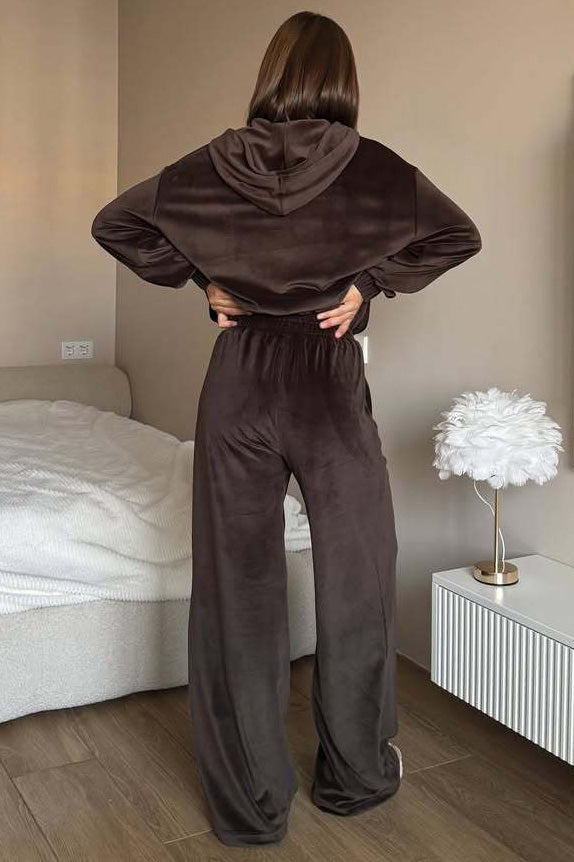 ShoptheCIC Cozy Cookie Dough Hooded Coat and Pants Set